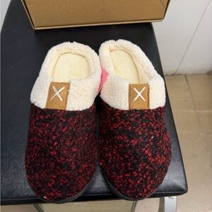 Ing Cream and Red Slippers